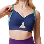 Triumph Women's Triaction Gravity Lite P Ex Sports Bra, Twilight Blue, 34DD