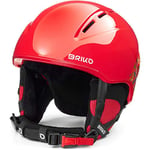 Briko Kodiakino Casque de Ski/Snow Jeunesse Unisexe, Shiny Chaos Red Tiger, 48-52 cm