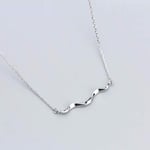 N/C Collier en Argent 925 Sterling Silver Coastline Wave Collier Mode coréenne Simple Trend Wave Collier