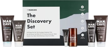 ManCave Discovery Gift Set with 6 Natural Grooming Essentials for Men, Shower in