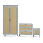 Habitat Monica 3 Piece 2 Door Wardrobe Set - Grey