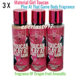 Material Girl Toucan Play At That Game Body Fragrance Dragon Fruit Amaryllis,3 X