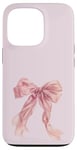 iPhone 13 Pro Baby Pink Bow Cute Coquette y2k Clean Girl Aesthetic Women Case