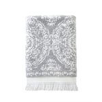 SKL HOME by Saturday Knight Ltd. Carrick Serviette de Bain 100% Coton Turc, Motif médaillon, 71,1 x 137,2 cm, Gris