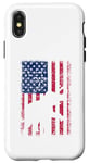 Coque pour iPhone X/XS Drapeau américain éléphant vintage patriotique 4 juillet