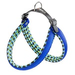 Harnais Ferplast pour Chiens de Taille Moyenne Harnais pour Chien AGILA Fantasy 4 avec Rembourrage Doux, système de dégagement et d'attache Rapide, Tour de Poitrine 44-52 cm. Bleu