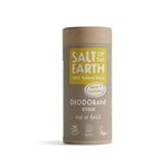 Salt Of the Earth No Plastic Stick Déodorant naturel Ambre & Bois de santal Recharge Sans aluminium Végétalien Protection longue durée Approuvé Leaping Bunny Fabriqué au Royaume-Uni 75 g