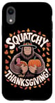 Coque pour iPhone XR Thanksgiving Bigfoot Pilgrim Turquie Squatchy Thanksgiving