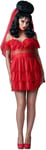 Smiffys 81002 Beetlejuice, Lydia Bride Costume, Women, Red, M-UK Size 12-14