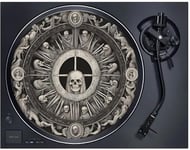 Rock On Wall - Feutrine pour Platine Vinyle 33T - Skull Wheel - 2mm d'épaisseur - Fabriquée en Europe