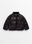 Tu Black Short Sequin Puffer Jacket 11-12 years Years female