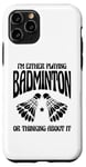 Coque pour iPhone 11 Pro Raquette de volant de badminton Mom