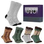 Marvel Chaussettes Homme, Coffret 5 Paires de Chaussettes Fantaisie, Cadeau Humoristique Geek Homme Ado (Beige/Multi, 40/45 EU)