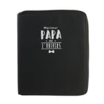 PROMOTION ! Organisateur tablette 'Papa' noir (Meilleur papa de l'univers) - 25x21x2 cm (10')