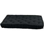 Jardindeco - Coussin de palette en coton coloré 120 x 80 cm - Noir