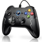 [Manette PC PS3 Filaire] Manette PS3 Gamepad Filaire avec Double Vibration pour PC/Android / PS3 / TV Box(Noir)