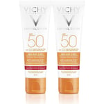 VICHY Ideal Soleil Soin anti-âge antioxydant 3 en 1 SPF 50 Crème Protection Solaire 2x50 ml