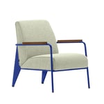 Vitra - Fauteuil de Salon, Walnut, Prouvé Bleu Marcoule, Fabric Cat. F100 Nubia Col. 03 Cream/Sand - Fåtöljer