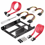 Hard Disc Drive Mounting Bracket 2.5" Ssd To 3.5" Hdd Adapter Cables Included X2