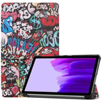 samsung Samsung Galaxy Tab A7 Lite 8.7" 2021 T220 Designer Tri-Fold Case Graffiti