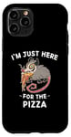 Coque pour iPhone 11 Pro Opossum mignon Kawaii I'm Just Here For The Pizza