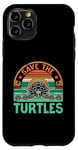 Coque pour iPhone 11 Pro Save The Turtles, animal marin et amoureux des tortues de mer