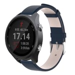 Garmin Forerunner 245 aito nahkakellon ranneke - Sininen Tummansininen