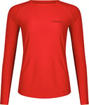 Berghaus Women's 24/7 Long Sleeve Crew Tech Baselayer T-Shirt, Goji Berry, 8