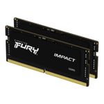 Kingston FURY Impact - DDR5 - sats - 32 GB: 2 x 16 GB - SO DIMM 262-pin - 6400 MHz / PC5-51200