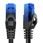 KabelDirekt Network Cable – Transmits maximum fibre-optic internet speed – Network, Ethernet Cable, LAN Cable – 0.8m – Available in 0.25-30m – For Gigabit Network, Router/Modem, RJ45 (black/blue)