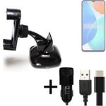 Car holder windshield dashboard for Honor X6 charger Cell phone mount bracket