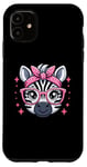 iPhone 11 Zebra Pink Bandana Glasses Case