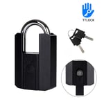 Fingerprint Padlock Anti Theft BT Phone Unlocking With 2 Keys Waterproof B Set