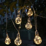 Koppartrådslampa Strängljus 4m 10leds Fe-Ljus Batteri Trädgård