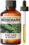 Kukka Rosemary Oil for Hair 100% Natural Rosemary Oil for Hair Rosemary Essential Oils for Skin, Diffuser& Aromatherapy (118ml)