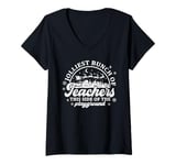 Womens Jolliest Bunch of Teachers This Side of the Playground Jolly V-Neck T-Shirt