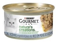 Gourmet Purina Nature's Creations Nourriture Humide Naturelle pour Chat avec Poisson de l'océan, 24 boîtes de 85 g