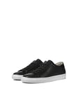 Jack & Jones Men's Jfwcorey Leather Noos Sneaker, Black, 12 UK