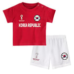 FIFA Unisex Kinder Official World Cup 2022 Tee & Short Set, Toddlers, South Korea, Team Colours, Age 3, Red, Medium