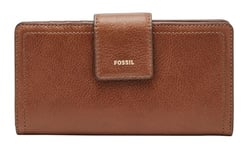 Fossil Portefeuille pour femmes Logan, Pochette à onglet en cuir/polyuréthane marron 17,1 cm L x 1,9 cm l x 8,9 cm H SL7830200