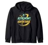 Space and Rocket Science for Kids Fun STEM Space Exploration Zip Hoodie