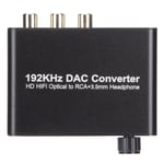 Convertisseur Audio DAC 192KHz fibre vers canal de retour Audio convertisseur HIFI HD pour PC CD DVD