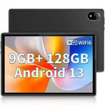 DOOGEE U10 Tablette Android 13, 9GB RAM + 128GB ROM (1TB TF), 10 Pouces Tablette Tactile 2024, Quad-Core 2.0 GHz, WiFi-6 / BT 5.0 / GMS / 5060mAh / 1280 * 800 / 8MP+5MP / Widevine L1, Noir