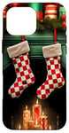 iPhone 16 Pro Max Christmas Stockings Hung by the Fireplace Case