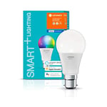 LEDVANCE Lampe LED Smart avec Bluetooth, B22d, couleur de la lumière variable (2700-6500K), couleurs RVB modifiables, contrôlable avec Alexa, Google et Apple Voice Control, SMART+ BT CLA60 MULTICOLOUR