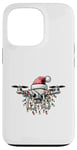 Coque pour iPhone 13 Pro Drone Pilot Quadcopter RC Chapeau de Noël