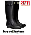 Huntress Wide Calf Ladies Wellies Hunter Wellington Boots Black Size 5