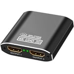 Splitter HDMI 4K HDMI Switch Aluminium Répartiteur HDMI 1 Entrée 2 Sorties Af...