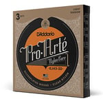 D'Addario Guitar Strings - Pro-Arte Classical Guitar Strings - EJ43-3D - Nylon Guitar Strings - Silver Plated Wound, Nylon Core - Light Tension, Pack of 3