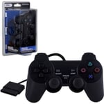 Manette Pad Joystick Analogique filaire Dual Shock 2 Pour Console Sony PlayStation 2 PS2, Noir